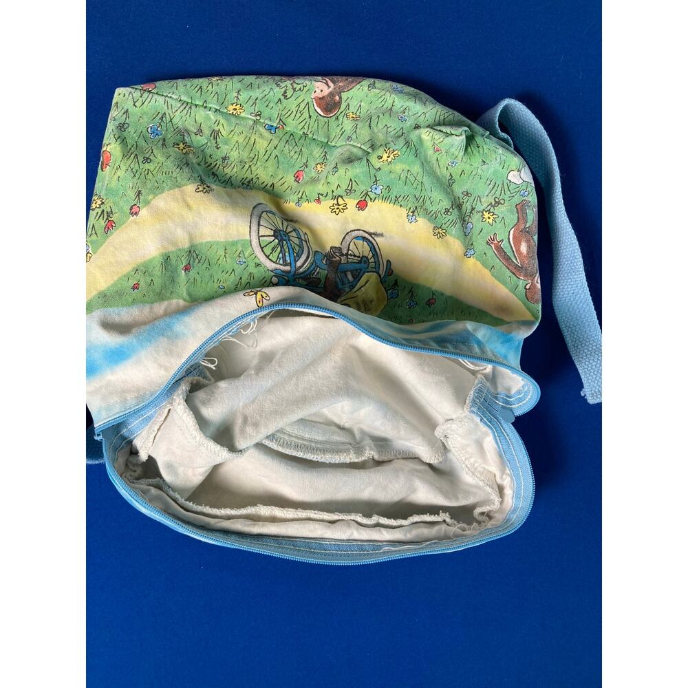 Vintage The Toy Works Curious George Denim Backpack - Picture 6 of 11